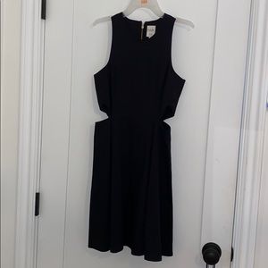 Black side cut out dress